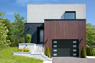 Standard+ Moderno multi, 12' x 8', Minerai de fer, fenestration Harmonie extérieure avec verre Sablé blanc