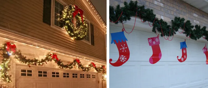 Décoration sur une porte de garage