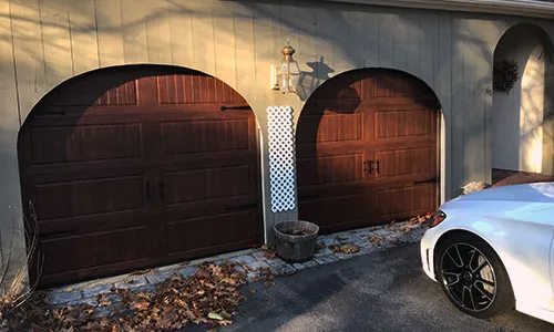 Porte de garage Standard+ North Hatley LP,  8' x 7', Noyer américain Faux bois