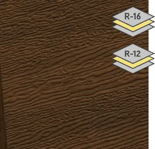 Couleur Noyer chocolaté pour porte de garage Garaga en acier