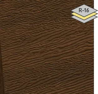 Couleur Noyer chocolaté pour porte de garage Garaga en acier