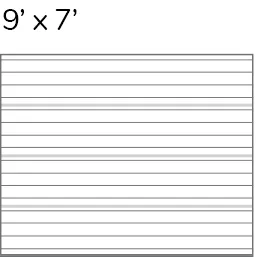 9 x 7 Rainuré