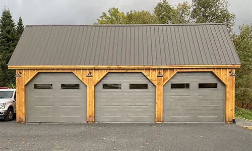 Portes de garage Standard+ Vog, 10' 10'' x 9', Sablon, fenêtre Clair